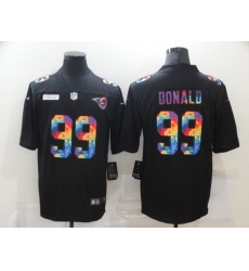 Men's Los Angeles Rams #99 Aaron Donald Rainbow Version Nike Limited Jersey