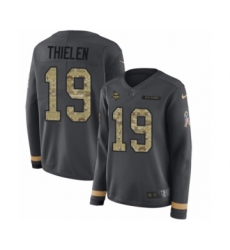 Women's Nike Minnesota Vikings #19 Adam Thielen Limited Purple Therma Long Sleeve NFL Jersey