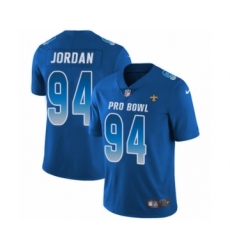 Men's Nike New Orleans Saints #94 Cameron Jordan Limited Royal Blue NFC 2019 Pro Bowl NFL Jersey