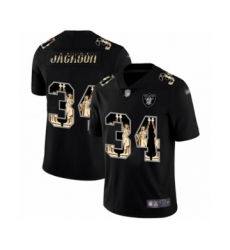 Men's Oakland Raiders #34 Bo Jackson Black Statue of Liberty Limited Player Football Jersey
