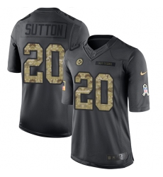 Men's Nike Pittsburgh Steelers #84 Antonio Brown Limited Black Rush USA Flag NFL Jersey