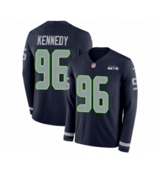 Men's Nike Seattle Seahawks #96 Cortez Kennedy Limited Navy Blue Therma Long Sleeve NFL Jersey Men's Nike Seattle Seahawks #96 Cortez Kennedy Limited Navy Blue Therma Long Sleeve NFL Jersey