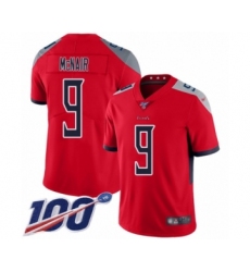Men's Tennessee Titans #9 Steve McNair Limited Red Inverted Legend 100th Season Football Jersey