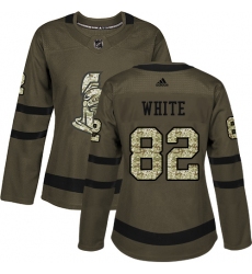Women's Adidas Ottawa Senators #82 Colin White Authentic Green Salute to Service NHL Jersey