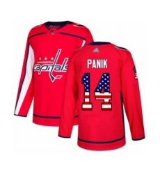 Men's Washington Capitals #22 Lucas Johansen Authentic Camo Veterans Day Practice Hockey Jersey