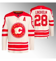 Men's Calgary Flames #52 MacKenzie Weegar 2023 Cream Heritage Classic Primegreen Stitched Jersey