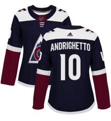 Women's Adidas Colorado Avalanche #14 Blake Comeau Authentic Navy Blue Alternate NHL Jersey