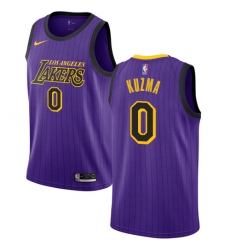Women's Nike Los Angeles Lakers #0 Kyle Kuzma Swingman Purple NBA Jersey - City Edition
