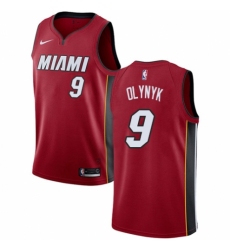 Youth Nike Miami Heat #9 Kelly Olynyk Authentic Red NBA Jersey Statement Edition