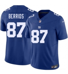 Men's New York Giants #87 Braxton Berrios Blue 2026 F.U.S.E. Vapor Untouchable Limited Football Stitched Jersey