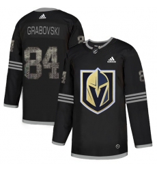 Men's Adidas Vegas Golden Knights #84 Mikhail Grabovski Black Authentic Classic Stitched NHL Jerse