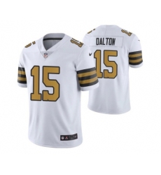 Men's New Orleans Saints #15 Rex Burkhead White Color Rush Stitched Jersey