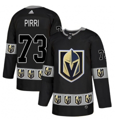 Men's Adidas Vegas Golden Knights #73 Brandon Pirri Authentic Black Team Logo Fashion NHL Jersey