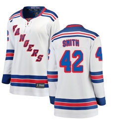 Women's New York Rangers #42 Brendan Smith Fanatics Branded White Away Breakaway NHL Jersey