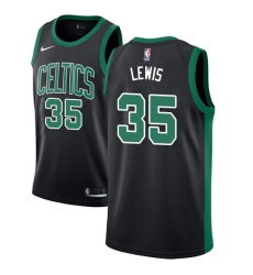 Women's Adidas Boston Celtics #35 Reggie Lewis Authentic Black NBA Jersey - Statement Edition