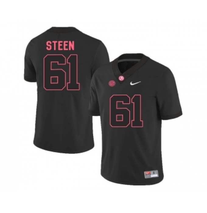 Alabama Crimson Tide 61 Anthony Steen Black College Football Jersey