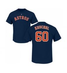 MLB Nike Houston Astros #60 Dallas Keuchel Navy Blue Name & Number T-Shirt