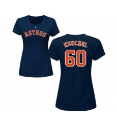 MLB Women's Nike Houston Astros #60 Dallas Keuchel Navy Blue Name & Number T-Shirt