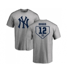 MLB Nike New York Yankees #12 Wade Boggs Gray RBI T-Shirt