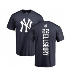 MLB Nike New York Yankees #22 Jacoby Ellsbury Navy Blue Backer T-Shirt