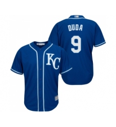 Men's Kansas City Royals #9 Lucas Duda Replica Blue Alternate 2 Cool Base Baseball Jersey