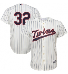 Men's Majestic Minnesota Twins #32 Zach Duke Replica Cream Alternate Cool Base MLB Jersey