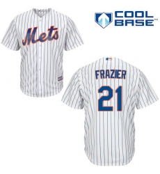 Men's Majestic New York Mets #21 Todd Frazier Replica White Home Cool Base MLB Jersey
