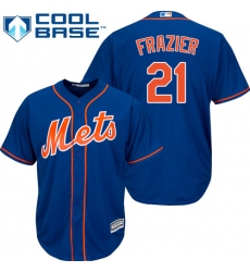Youth Majestic New York Mets #21 Todd Frazier Authentic Royal Blue Alternate Home Cool Base MLB Jersey