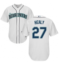 Men's Majestic Seattle Mariners #27 Ryon Healy Replica White Home Cool Base MLB Jersey