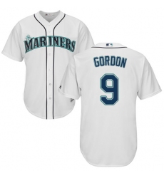 Men's Majestic Seattle Mariners #9 Dee Gordon Replica White Home Cool Base MLB Jersey
