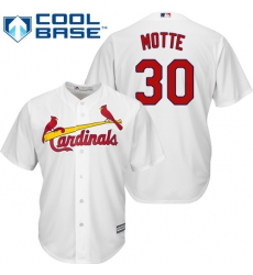 Men's Majestic St. Louis Cardinals #30 Jason Motte Replica White Home Cool Base MLB Jersey
