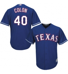 Men's Majestic Texas Rangers #40 Bartolo Colon Replica Royal Blue Alternate 2 Cool Base MLB Jersey