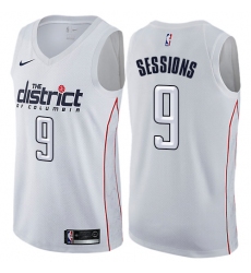 Men's Nike Washington Wizards #9 Ramon Sessions Swingman White NBA Jersey - City Edition