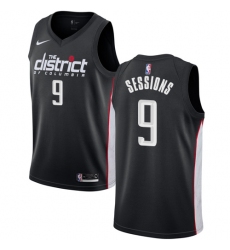Women's Nike Washington Wizards #9 Ramon Sessions Swingman Black NBA Jersey - City Edition