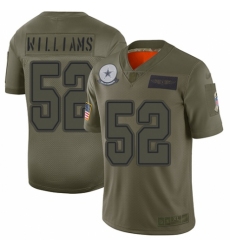 Youth Dallas Cowboys #52 Connor Williams Limited Camo 2019 Salute to Service Football Jersey