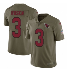 Youth Nike Arizona Cardinals #3 Josh Rosen Limited Olive 2017 Salute to Service NFL Jersey