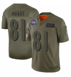 Women's Baltimore Ravens #81 Hayden Hurst Limited Camo 2019 Salute to Service Football Jersey
