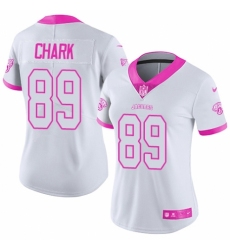 Women's Nike Jacksonville Jaguars #89 DJ Chark Limited White/Pink Rush Fashion NFL Jersey
