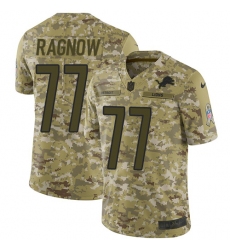 Youth Nike Detroit Lions #77 Frank Ragnow Limited Camo 2018 Salute to Service NFL Jersey
