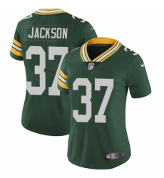 Women's Nike Green Bay Packers #37 Josh Jackson Green Team Color Vapor Untouchable Elite Player NFL Jersey