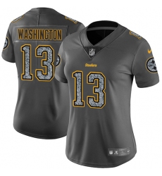 Women's Nike Pittsburgh Steelers #13 James Washington Gray Static Vapor Untouchable Limited NFL Jersey
