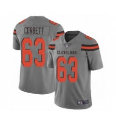 Women's Cleveland Browns #63 Austin Corbett Limited Gray Inverted Legend Football Jersey