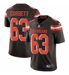 Youth Nike Cleveland Browns #63 Austin Corbett Brown Team Color Vapor Untouchable Limited Player NFL Jersey