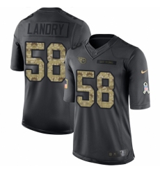 Youth Nike Tennessee Titans #58 Harold Landry Limited Black 2016 Salute to Service NFL Jersey