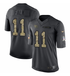 Youth Nike Tennessee Titans #11 Luke Falk Limited Black 2016 Salute to Service NFL Jersey