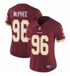 Women's Nike Washington Redskins #96 Pernell McPhee Burgundy Red Team Color Vapor Untouchable Limited Player NFL Jersey