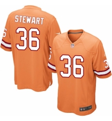 Men's Nike Tampa Bay Buccaneers #36 M.J. Stewart Game Orange Glaze Alternate NFL Jersey