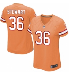 Women's Nike Tampa Bay Buccaneers #36 M.J. Stewart Elite Orange Glaze Alternate NFL Jersey