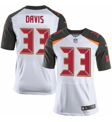 Men's Nike Tampa Bay Buccaneers #33 Carlton Davis Elite White NFL Jersey