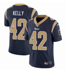 Men's Nike Los Angeles Rams #42 John Kelly Navy Blue Team Color Vapor Untouchable Limited Player NFL Jersey